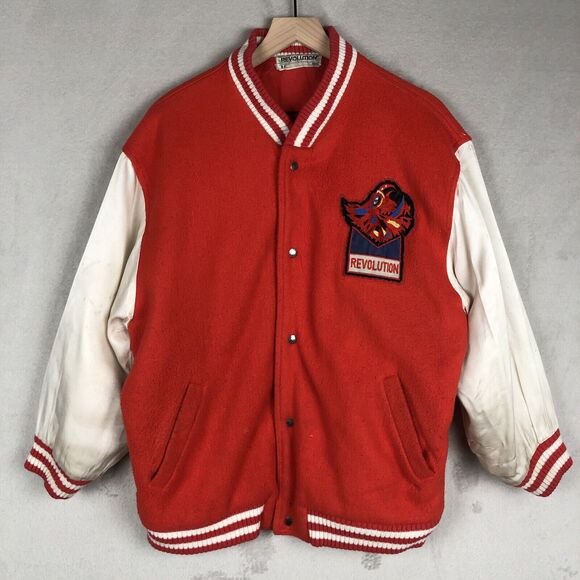 VTG REVOLUTION Turbo‎ Sportswear Varsity Jacket Sz S / M Satin Sleeve 1985 Japan - Picture 2 of 16